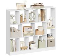 Bibliothèque à 13 Cubes en Bois - WOLTU Étagère de Rangement - 109x24x101cm - Blanc