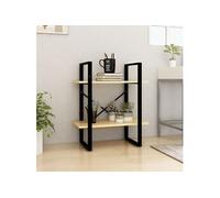 Bibliothèque à 2 niveaux 60x30x70 cm Bois de pin massif806432