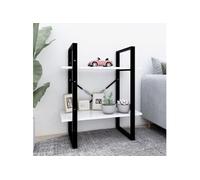 Vidaxl Bibliothèque À 2 Niveaux Blanc 60x30x70 Cm Bois D'ingénierie Blanc