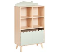 Bibliothèque à 2 Niveaux Bois de Pin MDF Rangement Meuble Chambre Enfant Clair