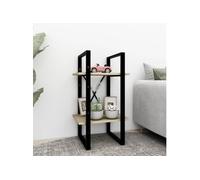 Bibliothèque à 2 niveaux chêne sonoma bois d ingénierie chêne sonoma G