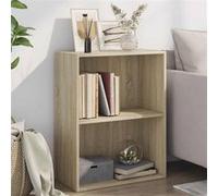 vidaXL Bibliothèque à 2 niveaux chêne sonoma bois d'ingénierie Marron