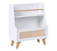 Bibliothèque à 2 Niveaux en MDF Étagère à Livres Rangement Pour Jouets Meuble En
