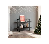 vidaXL Bibliothèque à 2 niveaux gris 100x30x70 cm bois d'ingénierie806469 Gris G