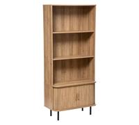 Bibliothèque 2 portes ""Colva"" effet chêne 80x180cm - Atmosphera createur d'interieur