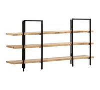 Bibliothèque à 3 niveaux 160x31x80 cm Bois de manguier massif Brun G