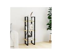 vidaXL Bibliothèque à 3 niveaux 40x30x105 cm Bois de pin massif806492 Brun G