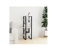 Bibliothèque à 3 Niveaux Étagère à Livres Gris Béton Bois d'Ingénierie vidaXL