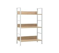 Étagère À Livres À 3 Niveaux, 1 Pièce, En Bois Contreplaqué De Chêne, Étagère De Rangement