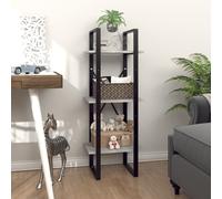 vidaXL Bibliothèque à 3 niveaux gris béton 40x30x105cm bois ingénierie