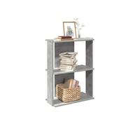 vidaXL Bibliothèque à 3 niveaux Gris béton 60x30x80 cm Bois ingénierie