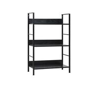 Bibliothèque à 3 niveaux noir 60x27,6x90,5 cm bois d'ingénierie288218