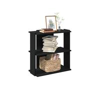 vidaXL Bibliothèque à 3 niveaux Bois d'ingénierie Noir 60×30×60 cm