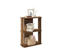 vidaXL Bibliothèque à 3 Niveaux Vieux Bois 60x30x80 cm Bois ingénierie, étagère, étagère à Livres, étagère de Rangement, Armoire de Rangement