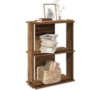 vidaXL Bibliothèque 3 niveaux Vieux Bois en bois d'ingénierie 60x30x80 cm