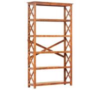 vidaXL Bibliothèque 100x30x180cm Bois massif d'acacia et finition miel Brun