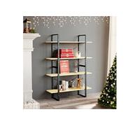 vidaXL Bibliothèque à 4 niveaux 100x30x140 cm Bois de pin massif806482 Brun G