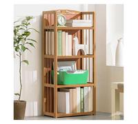 Bibliothèque à 4 niveaux avec panneau arrière, étagère de rangement ouverte pour salon, bureau, chambre à coucher, cuisine, 110 cm de hauteur, 50 cm de largeur, 25 cm de profondeur