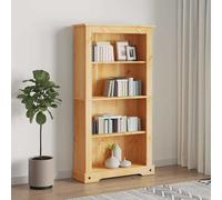 vidaXL Bibliothèque Corona 4 niveaux – Pin mexicain – 80x29x150 cm