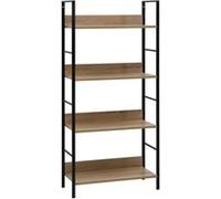 Bibliothèque à 4 niveaux chêne 60x27,6x124,5 cm bois ingénierie ch G