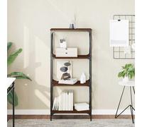 vidaXL Bibliothèque à 5 niveaux – Étagère à livres, pieds réglables, chêne marron (bois d'ingénierie)