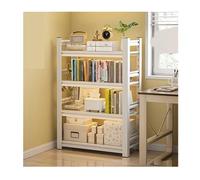 Bibliothèque à 4 Niveaux, étagère de Rangement réglable for Salon, Bureau à Domicile, L50-120 x W30/35/40/50 x H138 cm, Blanc(80 * 50 * 138cm)