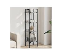 Bibliothèque à 4 niveaux sonoma gris 35x30x138,5 cm 838851