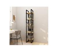 Bois de Pin Bibliothèque à 5 Niveaux 100x30x175 cm Etagère à Livres vidaXL