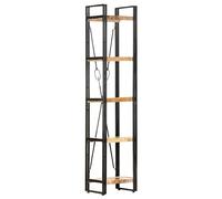 vidaXL Bibliothèque à 5 niveaux 40x30x180 cm Bois de manguier massif Marron