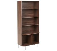 Bibliothèque à 5 Niveaux Panneaux de Particules MDF et Fer Finition Stratifiée M