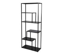 Bibliothèque à 6 étagères""Madison"" - Noir- L 70 x l 30 x H 170 cm