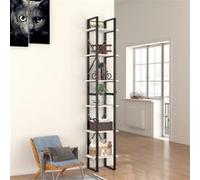 Bibliothèque à 6 niveaux blanc 40x30x210 cm bois ingénierie Blanc G