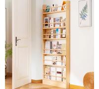 Bibliothèque À 6 Niveaux Derrière La Porte, Bibliothèques en Bois avec Étagères D'affichage Ouvertes, Armoire De Rangement pour Livres Et Jouets pour Chambre À Coucher(50cm)