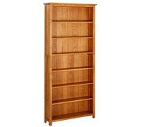 Bibliothèque à 7 niveaux 90x22,5x200 cm Bois de chêne massif Multicolor G