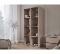 Bibliothèque à 8 compartiments - Couleur : brun caramel - 147 × 74 × 30 cm, verticale ou horizontale