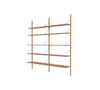 Bibliothèque à Double Compartiment, 185,2 x 80 Cm, Chêne Naturel