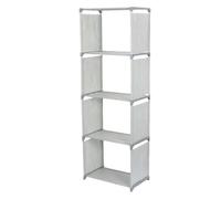Bibliothèque à Poser Bureau 5 Niveaux en Plastique, Rangement Modulable
