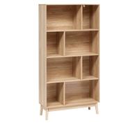 5five Bibliothèque Abana – 8 niches bois clair 80x30x160 cm Beige