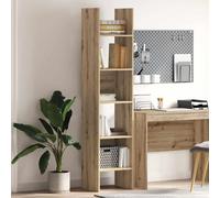 vidaXL Bibliothèque Chêne Artisanal 40 x 35 x 180 cm Bois d'ingénierie Rangement robuste Moderne