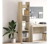 vidaXL Bibliothèque Chêne Artisanal 40 x 35 x 180 cm Bois d'ingénierie Rangement robuste Moderne