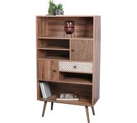 Bibliothèque ALTA en aspect chêne clair avec 2 portes et 1 tiroir - Design scandinave et rangement pratique.