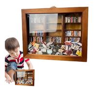Bibliothèque anti-stress, bibliothèque miniature pour le stress - La bibliothèque miniature contient 200 livres miniatures, secouez votre stress