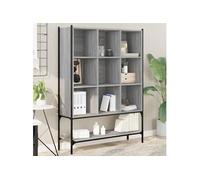 vidaXL Bibliothèque Gris Sonoma 102x30x141,5 cm 9 compartiments Matériau dérivé du bois