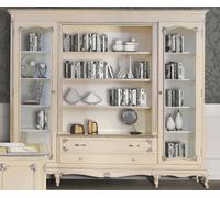 Bibliothèque Armoire Meubles italiens Étagère Bois Étagères Vitrine Buffet
