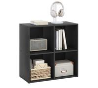 Bibliothèque Armoire WOLTU - 4 Cubes Compartiments - Casier en Bois d'Ingénierie - Noir