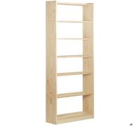 Bibliothèque - ASTIGARRAGA - Gala - Pin massif - 7 étagères - Hauteur ajustable
