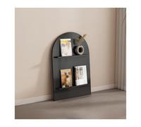 Bibliothèque Autoportante, Étagère À Livre Enfant, Design Arquée, Rangement Polyvalent, Meuble De Rangement Ouvert Armoire Vitrine Pour Salon, Bureau(Noir,90 * 40cm 2-Tier)