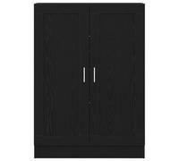 Bibliothèque avec 2 Portes, Armoire de Rangement Moderne en Bois, Bibliothèque Autoportante pour Salon, Bureau à Domicile et Bureau (Chêne Noir #34)