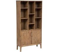 Bibliotheque avec 2 tiroirs en bois coloris blanc - Longueur 80 x Profondeur 40 x Hauteur 174 cm -PEGANE- Blanc G