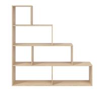 Bibliothèque avec 4 étagères coloris Chêne Canadien en mélamine - Dim: 145 x 145 x 29 cm